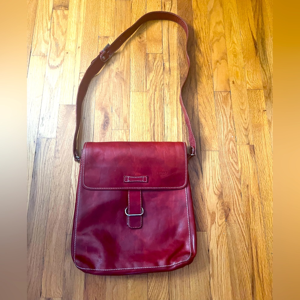 I Medici leather topstitched bag